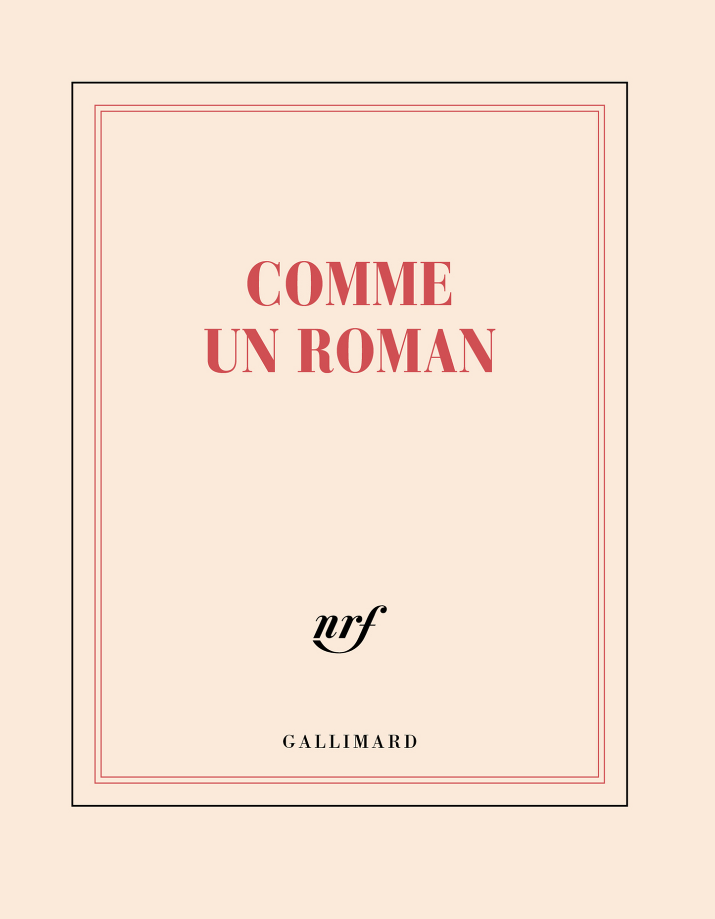 « Comme un roman » (carnet carré)