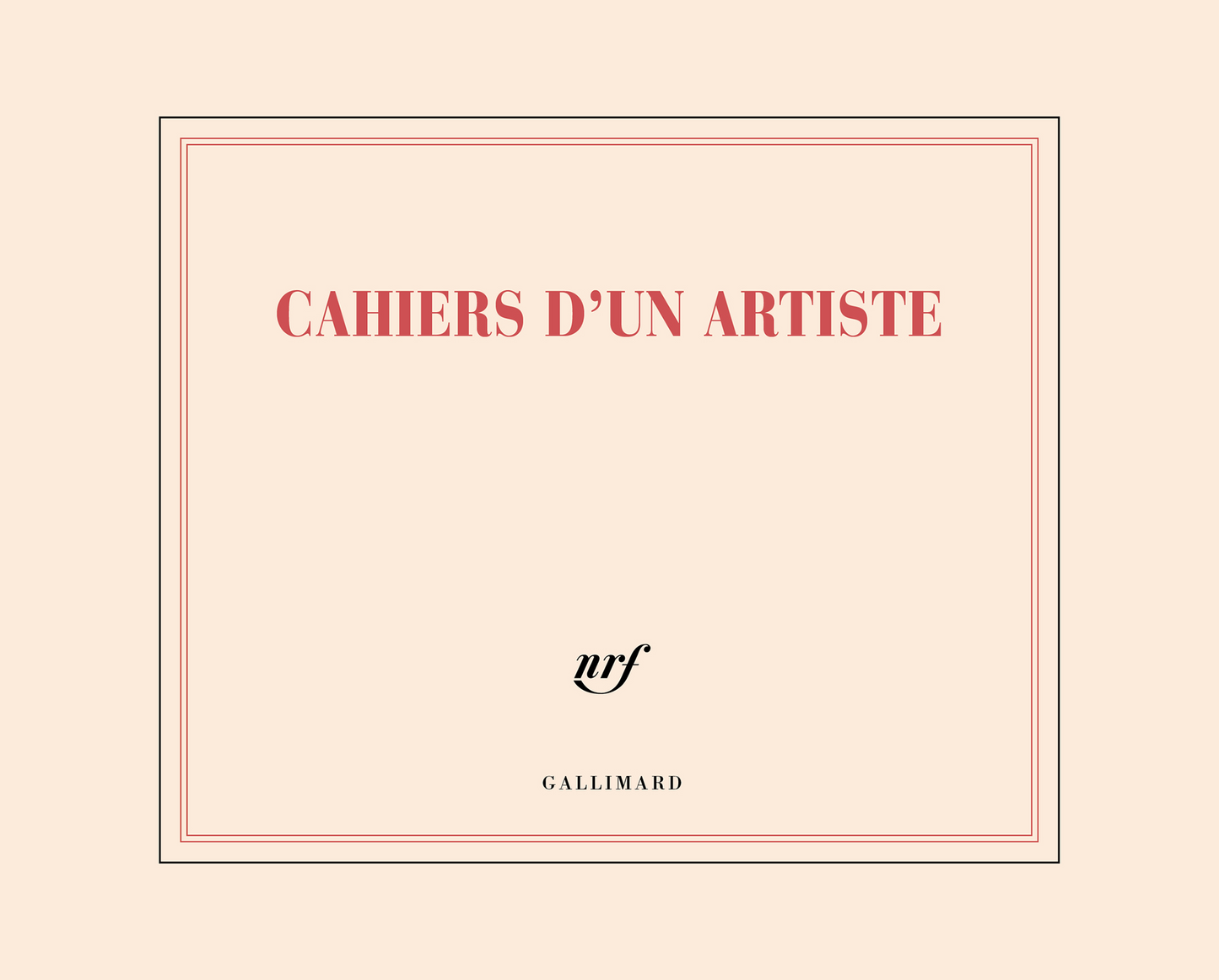 « Cahiers d'un artiste » (Papeterie à l'italienne)