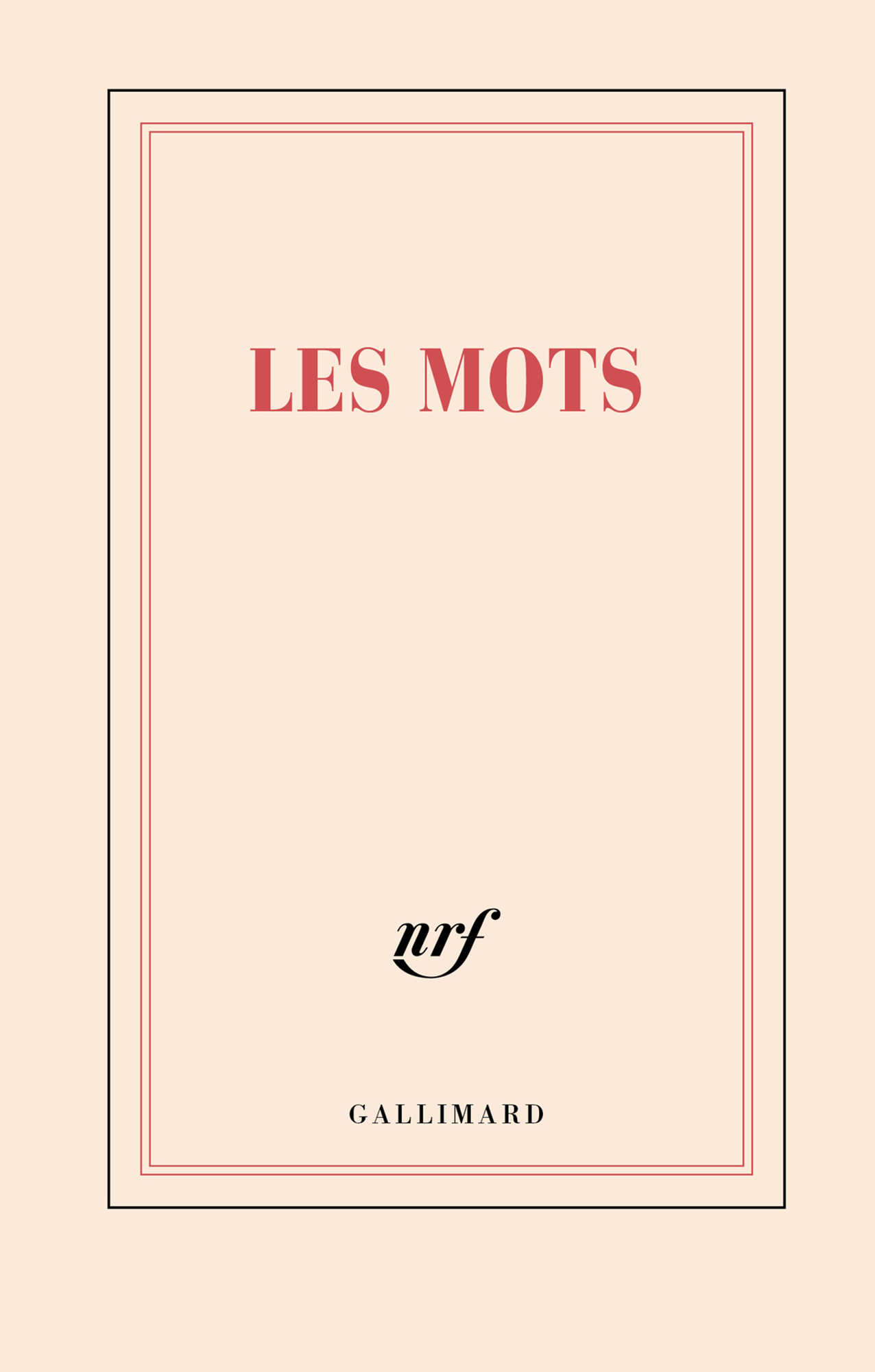 « Les mots » (carnet rigide ligné)