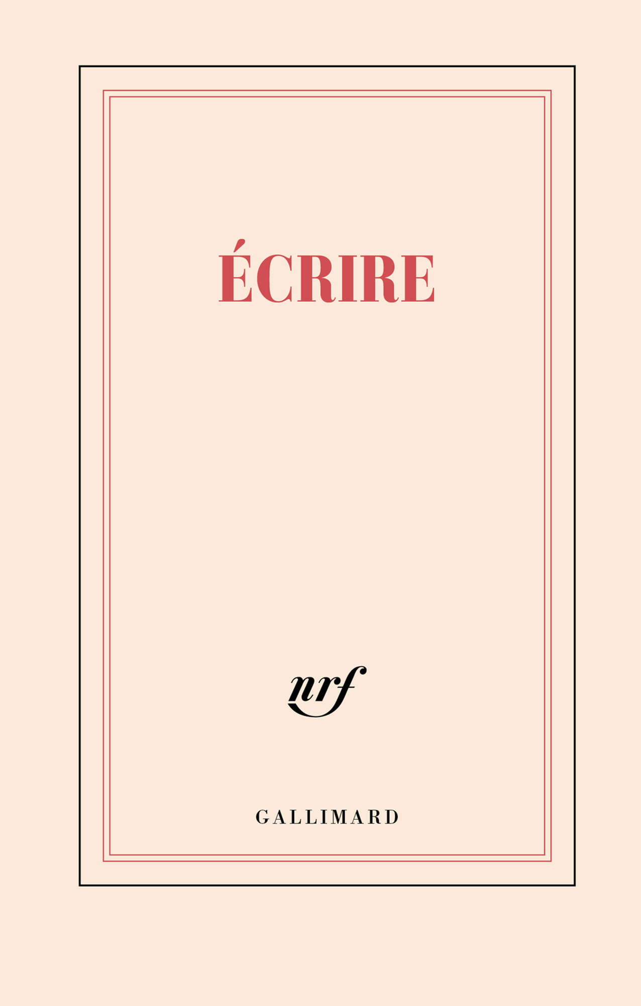 « Écrire » (carnet rigide ligné)