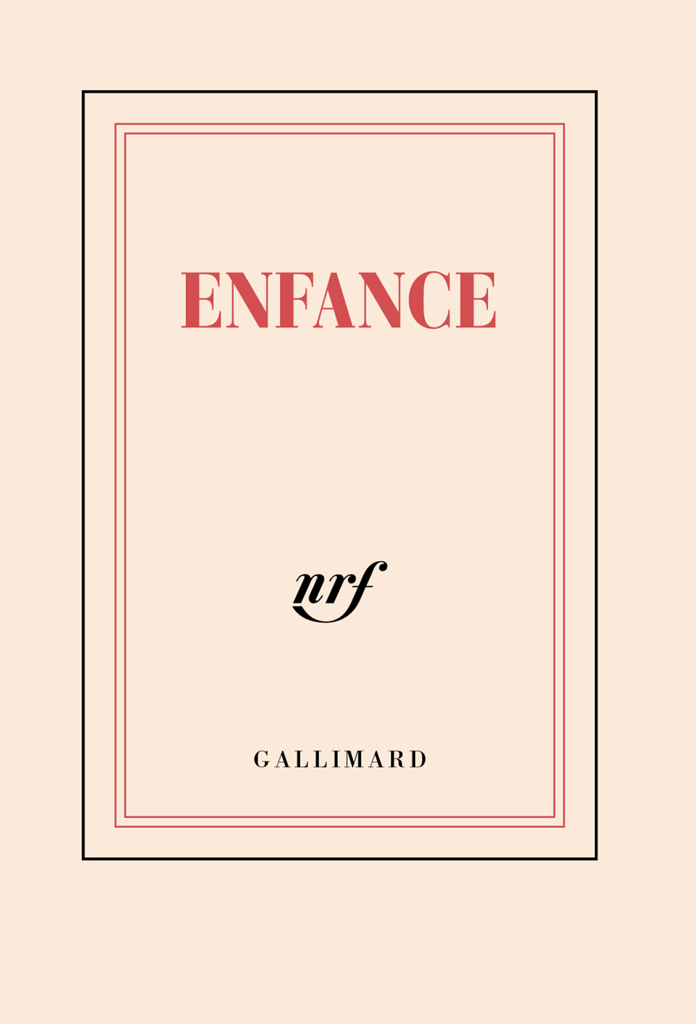 « Enfance» (carnet de poche)