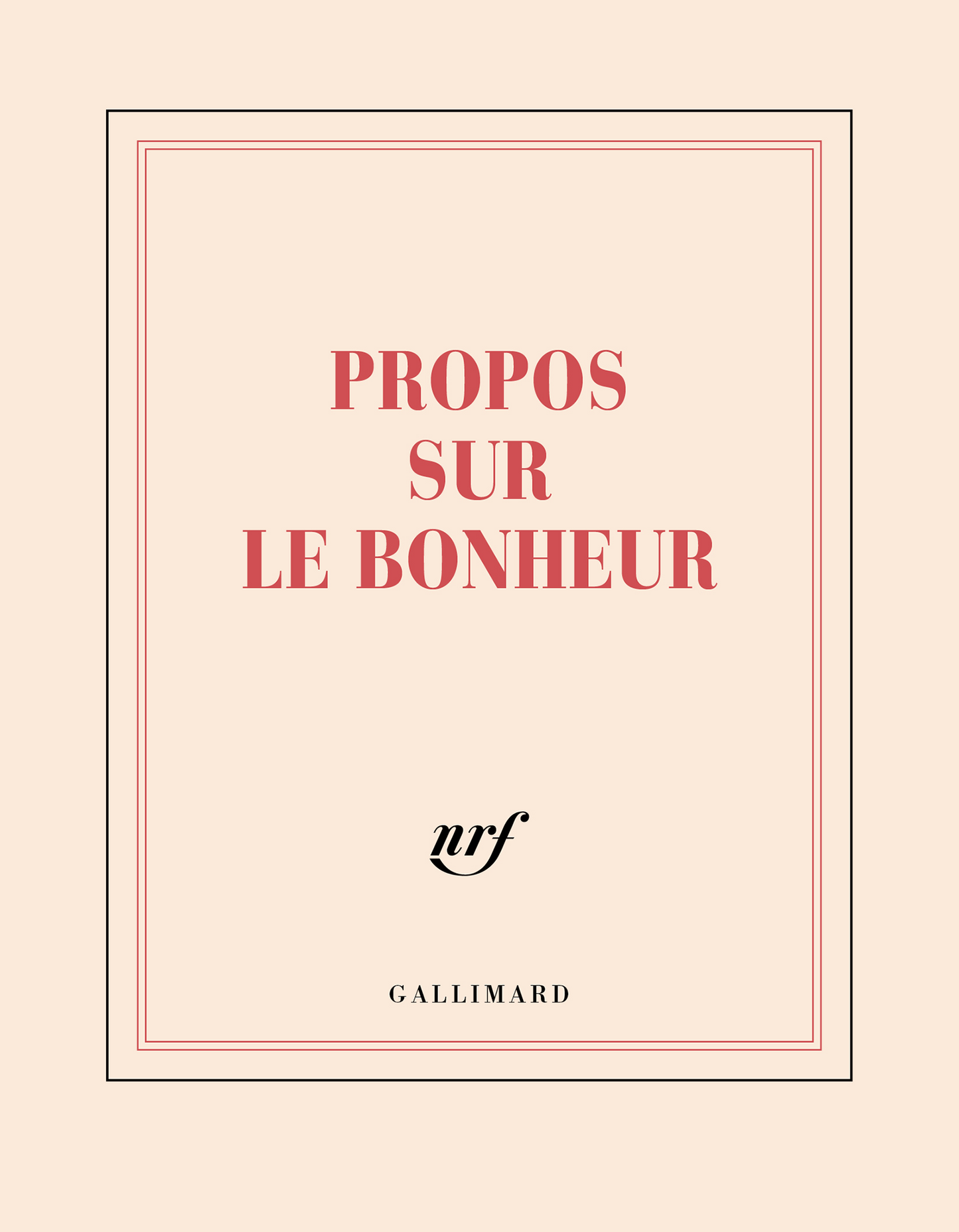 « Propos sur le bonheur » (carnet carré)