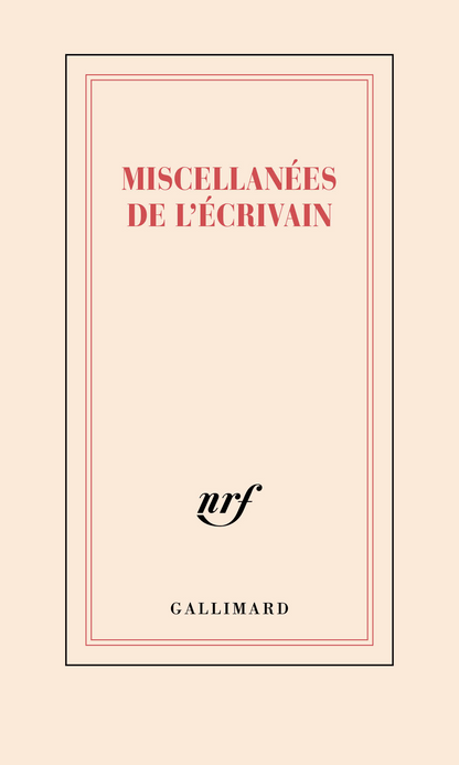 « Miscellanées de l'écrivain » (carnet d'inspiration)