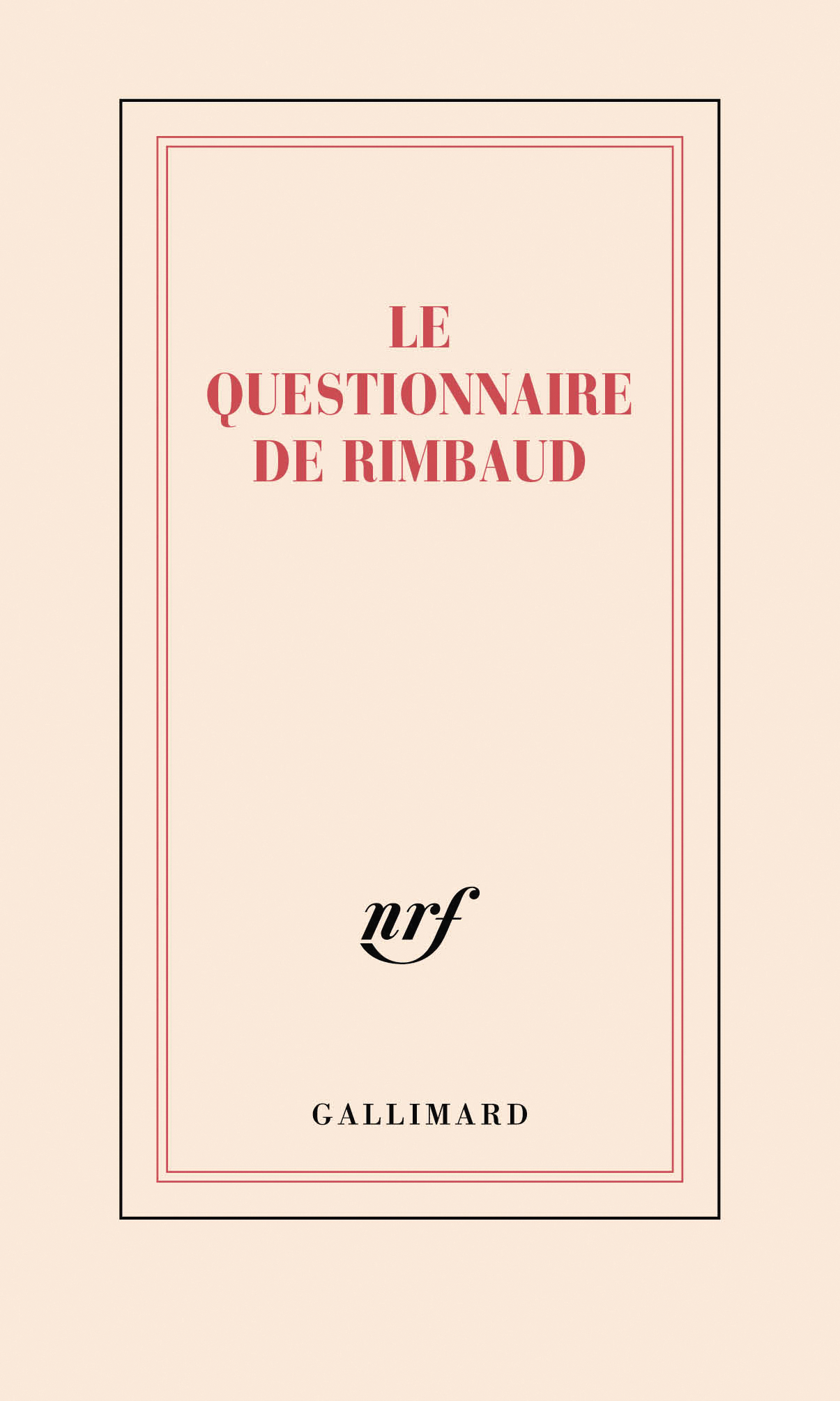 “Le questionnaire de Rimbaud” (inspiration notebook)