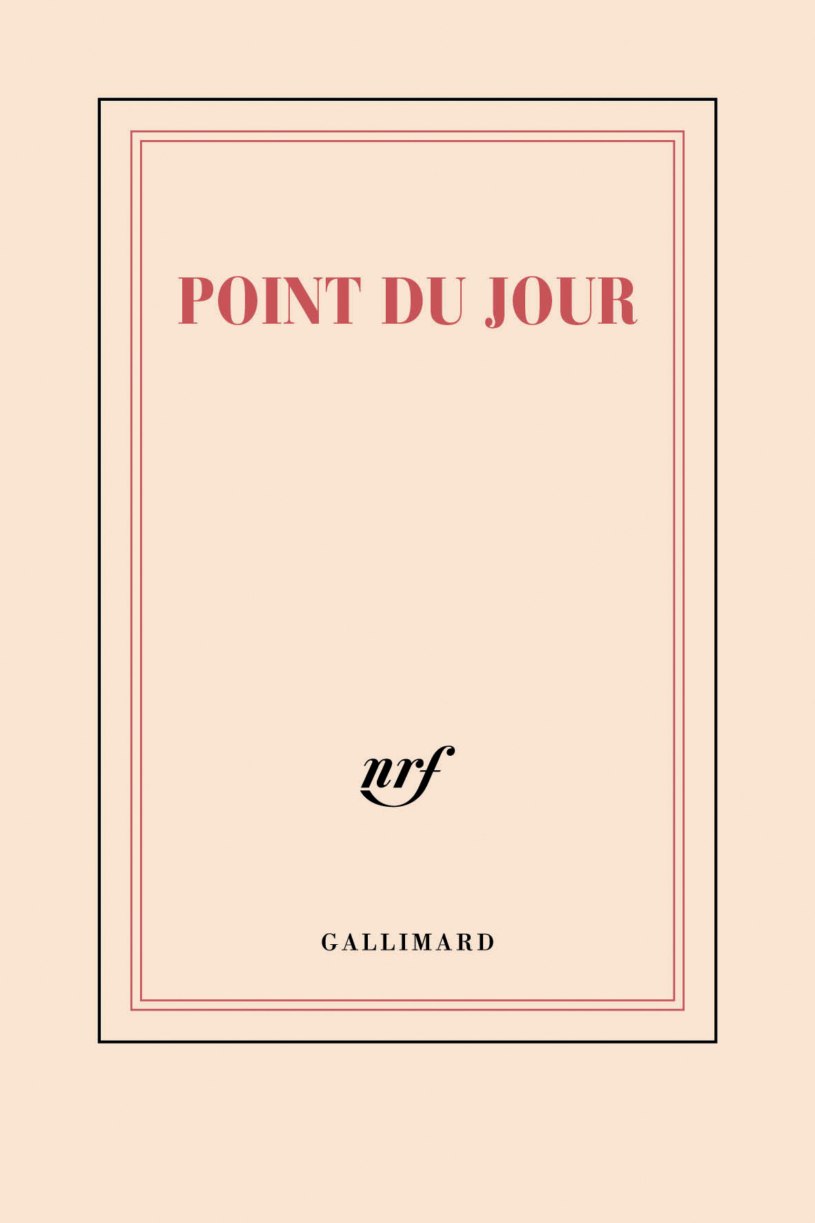 “Point du jour” (reporter's notebook)