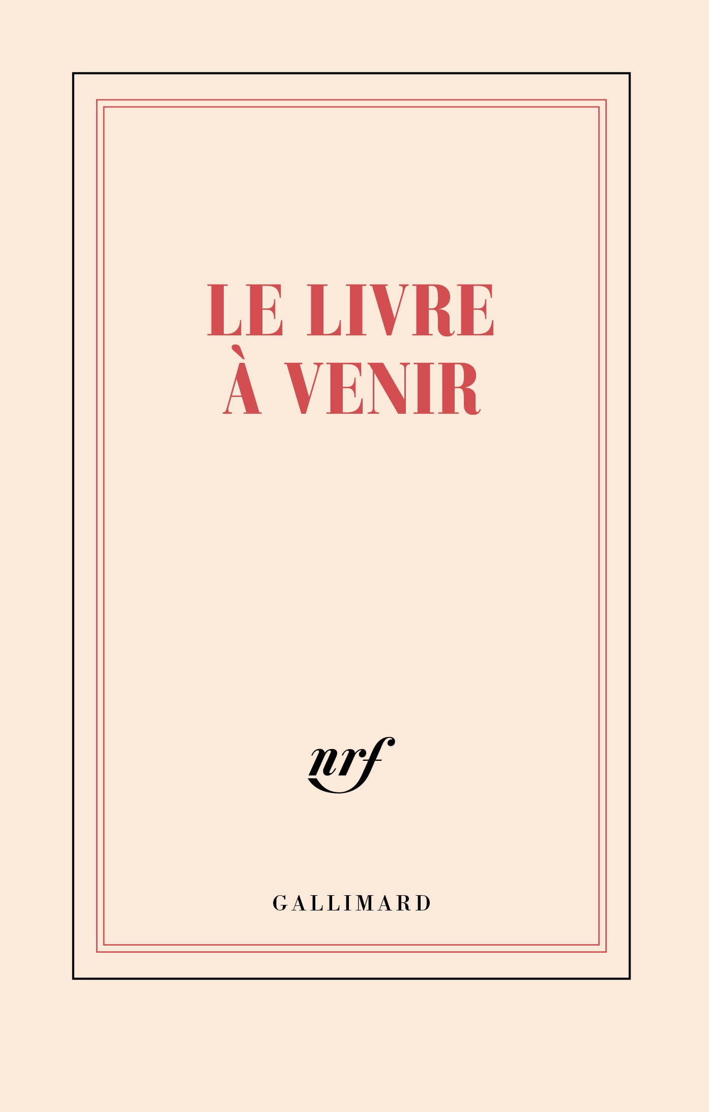 « Le livre à venir » (carnet)