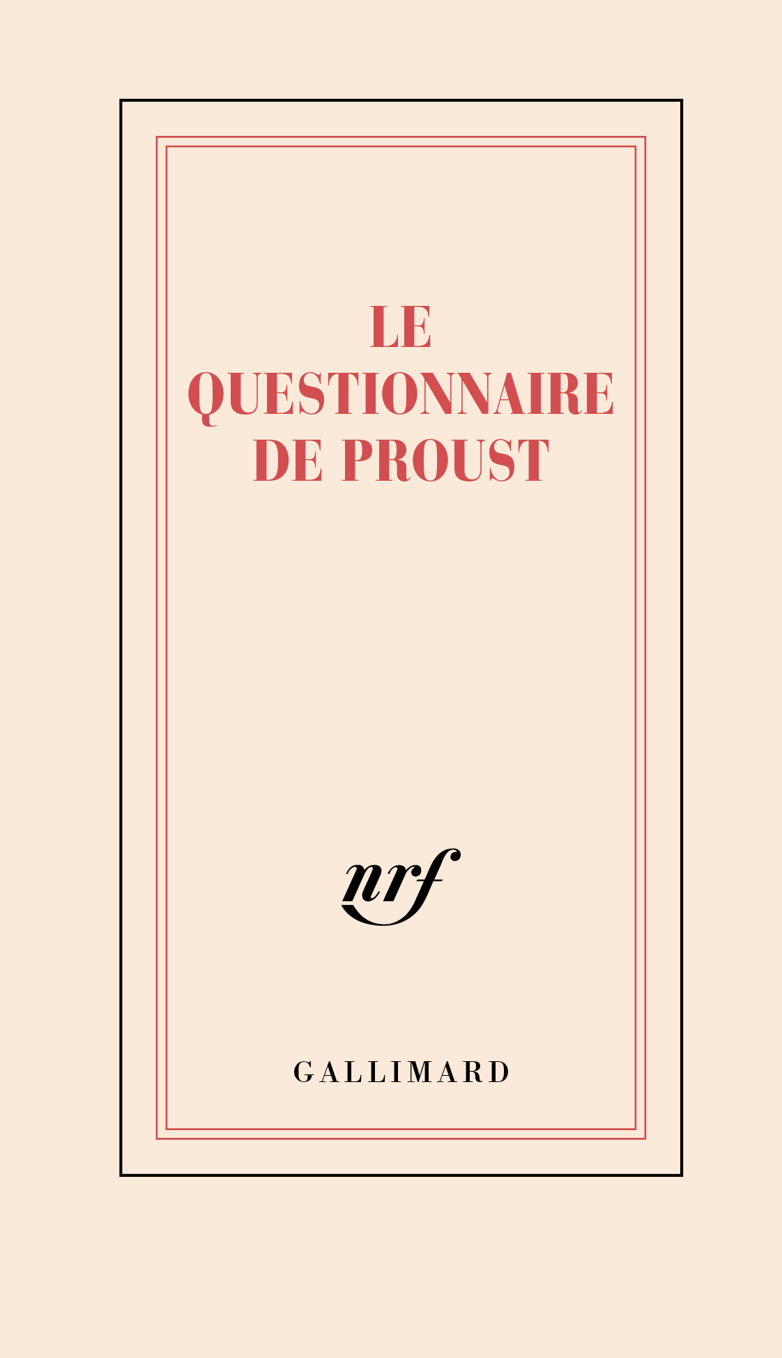 « Le questionnaire de Proust » (carnet d'inspiration)