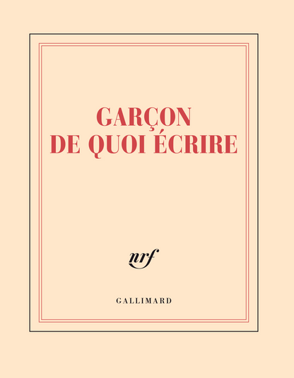 « Garçon de quoi écrire » (carnet carré)