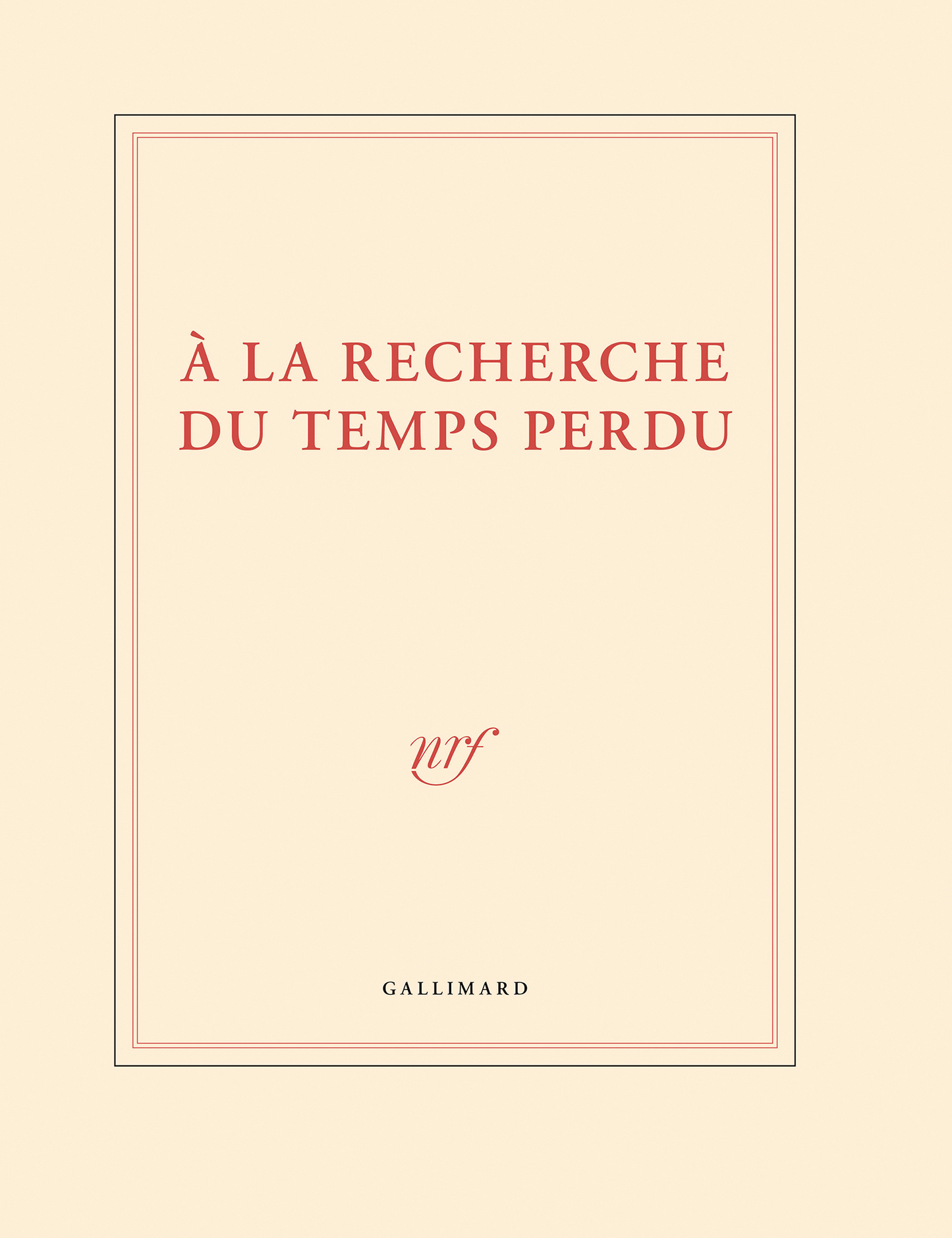 « À la recherche du temps perdu » (grand cahier)