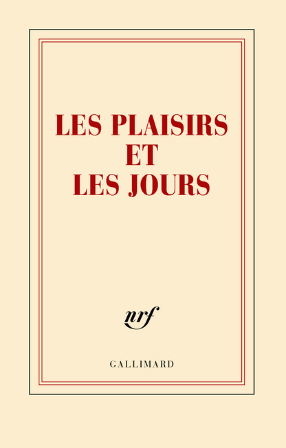 « Les plaisirs et les jours » (carnet)