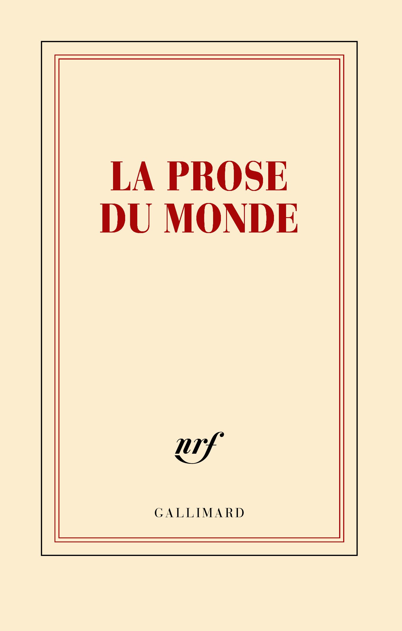 « La prose du monde » (carnet)