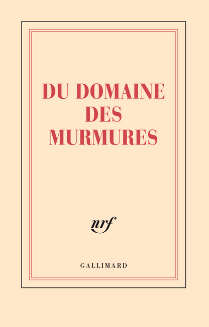 « Du domaine des murmures » (carnet)