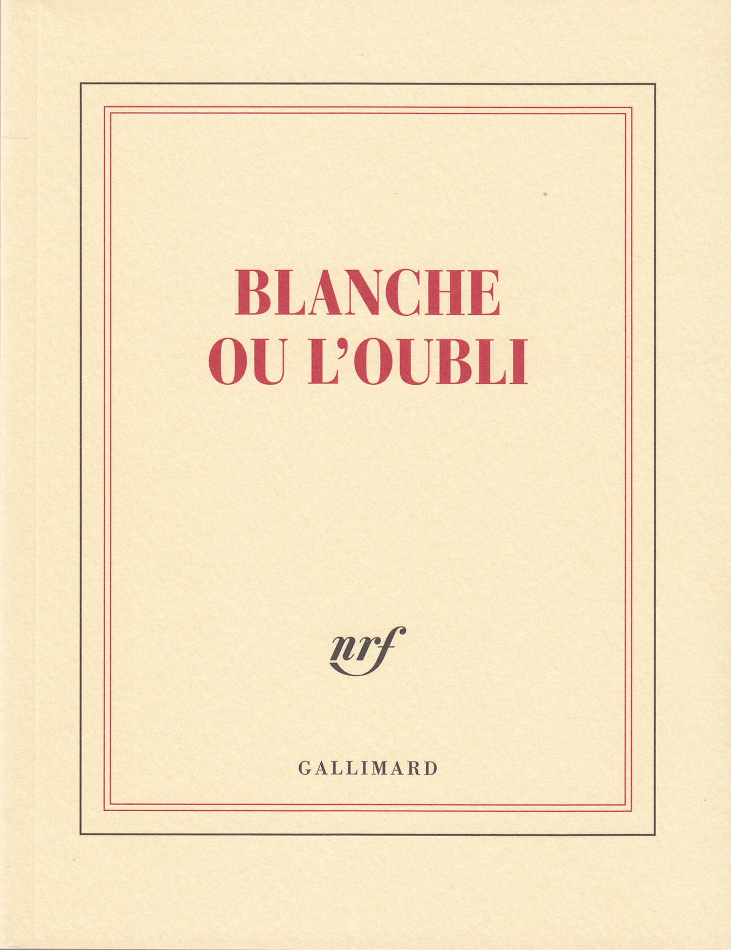 « Blanche ou l'oubli » (carnet carré)