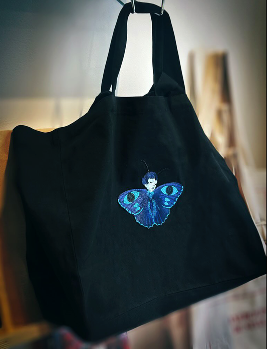 Tote Bag Papillon Noir